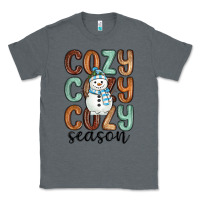 Charcoal Heather cozy season snowman Classic Tee - MaliasSmallBusiness