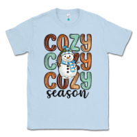 Dusty Blue cozy season snowman Classic Tee - MaliasSmallBusiness