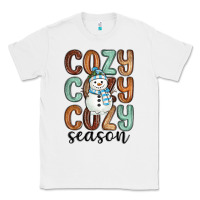 White cozy season snowman Classic Tee - MaliasSmallBusiness