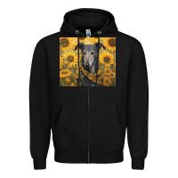 Black greyhound Zipper Hoodie - Unal Design