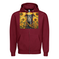 Burgundy greyhound Zipper Hoodie - Unal Design