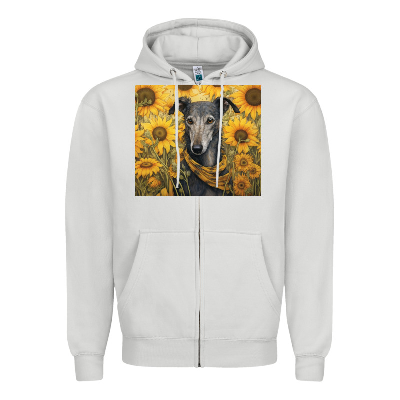 Greyhound Zipper Hoodie by Unal Design | Teevron