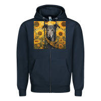 Navy greyhound Zipper Hoodie - Unal Design