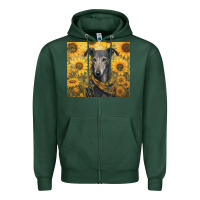 Sports Green greyhound Zipper Hoodie - Unal Design