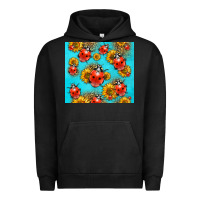 Pigment Black Western Sunflowers Ladybug Urban Hoodie - LillyAllenDesigns