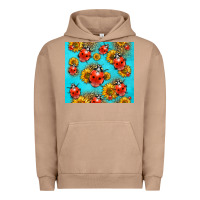 Pigment Burro Western Sunflowers Ladybug Urban Hoodie - LillyAllenDesigns