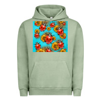 Pigment Oil Green Western Sunflowers Ladybug Urban Hoodie - LillyAllenDesigns
