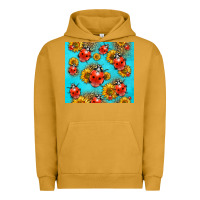 Pigment Peanut Butter Western Sunflowers Ladybug Urban Hoodie - LillyAllenDesigns