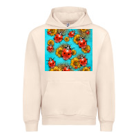 Sandshell Western Sunflowers Ladybug Urban Hoodie - LillyAllenDesigns