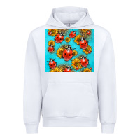 White Western Sunflowers Ladybug Urban Hoodie - LillyAllenDesigns