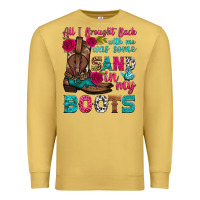 Antique Gold all i brought back with me was some sand in my boots Premium Sweatshirt - HRA Design Shop