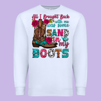 All I Brought Back With Me Was Some Sand In My Boots Premium Sweatshirt Designed By Hra Design Shop