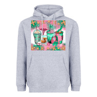 Heather Grey nurse coffee cups Heavyweight Hoodie - Zillion Design Studio