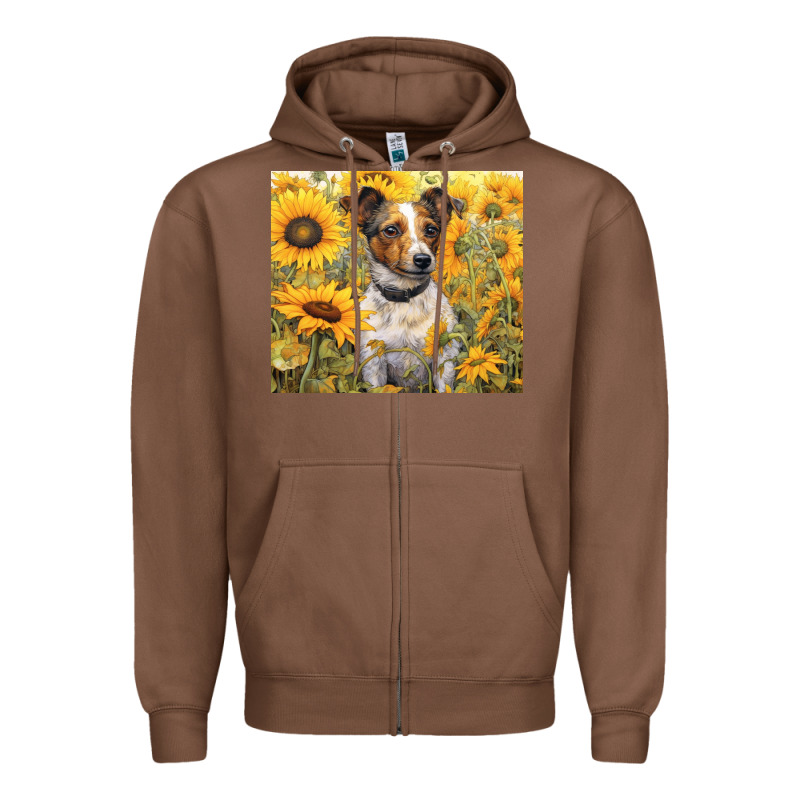 Jack Russel Terrier Zipper Hoodie by Unal Design | Teevron