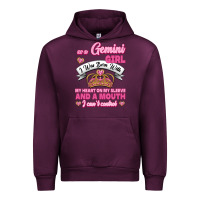 Mauve Wine As A Gemini Girl I Was Born With My Heart On My Sleeve And A Mouth Urban Hoodie - Jasminsmagicworld