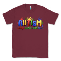 Burgundy autism accept understand love Classic Tee - MaliasSmallBusiness