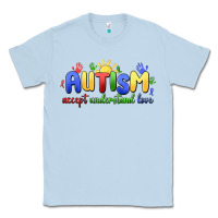 Dusty Blue autism accept understand love Classic Tee - MaliasSmallBusiness