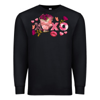 Black chicken valentine's day xoxo Premium Sweatshirt - FaDigitalArtStudio