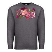 Charcoal Heather chicken valentine's day xoxo Premium Sweatshirt - FaDigitalArtStudio