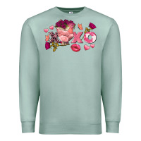 Seafoam chicken valentine's day xoxo Premium Sweatshirt - FaDigitalArtStudio