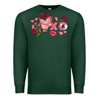 Sports Green chicken valentine's day xoxo Premium Sweatshirt - FaDigitalArtStudio