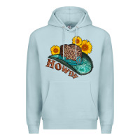 Blue Mist howdy leopard tooled leather hat Premium Hoodie - AdoDesignShop