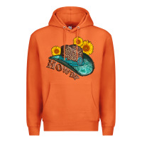 Carrot howdy leopard tooled leather hat Premium Hoodie - AdoDesignShop