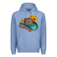Colony Blue howdy leopard tooled leather hat Premium Hoodie - AdoDesignShop