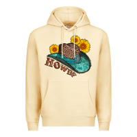 Pina Colada howdy leopard tooled leather hat Premium Hoodie - AdoDesignShop