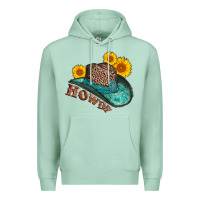 Seafoam howdy leopard tooled leather hat Premium Hoodie - AdoDesignShop