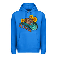 True Royal howdy leopard tooled leather hat Premium Hoodie - AdoDesignShop