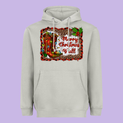 Merry Christmas Yall Heavyweight Hoodie Designed By Ranaportraitstore