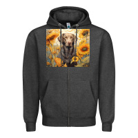 Charcoal Heather labrador retriever Zipper Hoodie - Unal Design