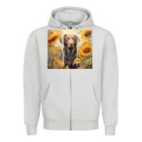 Dove Grey labrador retriever Zipper Hoodie - Unal Design
