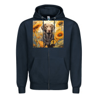 Navy labrador retriever Zipper Hoodie - Unal Design