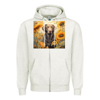 Oatmeal Heather labrador retriever Zipper Hoodie - Unal Design