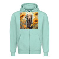 Seafoam labrador retriever Zipper Hoodie - Unal Design