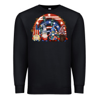 Black 4th of July rainbow with gnomes Premium Sweatshirt - CowGirlArtShop