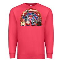 Cardinal 4th of July rainbow with gnomes Premium Sweatshirt - CowGirlArtShop