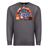 Charcoal Heather 4th of July rainbow with gnomes Premium Sweatshirt - CowGirlArtShop