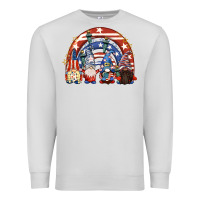 Dove Grey 4th of July rainbow with gnomes Premium Sweatshirt - CowGirlArtShop
