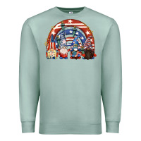 Seafoam 4th of July rainbow with gnomes Premium Sweatshirt - CowGirlArtShop