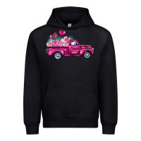 Black valentine's day pink truck Urban Hoodie - BarkalooDesign