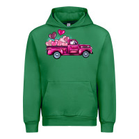 Emerald valentine's day pink truck Urban Hoodie - BarkalooDesign