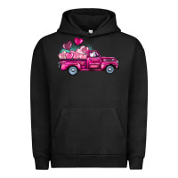 Pigment Black valentine's day pink truck Urban Hoodie - BarkalooDesign