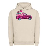 Pigment French Oak valentine's day pink truck Urban Hoodie - BarkalooDesign