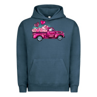 Pigment Midnight Navy valentine's day pink truck Urban Hoodie - BarkalooDesign