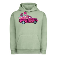 Pigment Oil Green valentine's day pink truck Urban Hoodie - BarkalooDesign