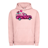 Pigment Salmon valentine's day pink truck Urban Hoodie - BarkalooDesign