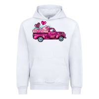 White valentine's day pink truck Urban Hoodie - BarkalooDesign